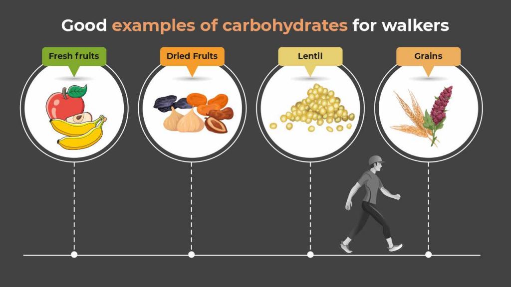 Good examples of carbohydrates for long-distance walkers